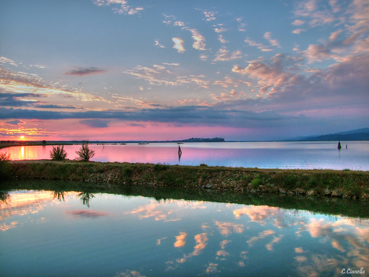 Tramonto sul Trasimeno