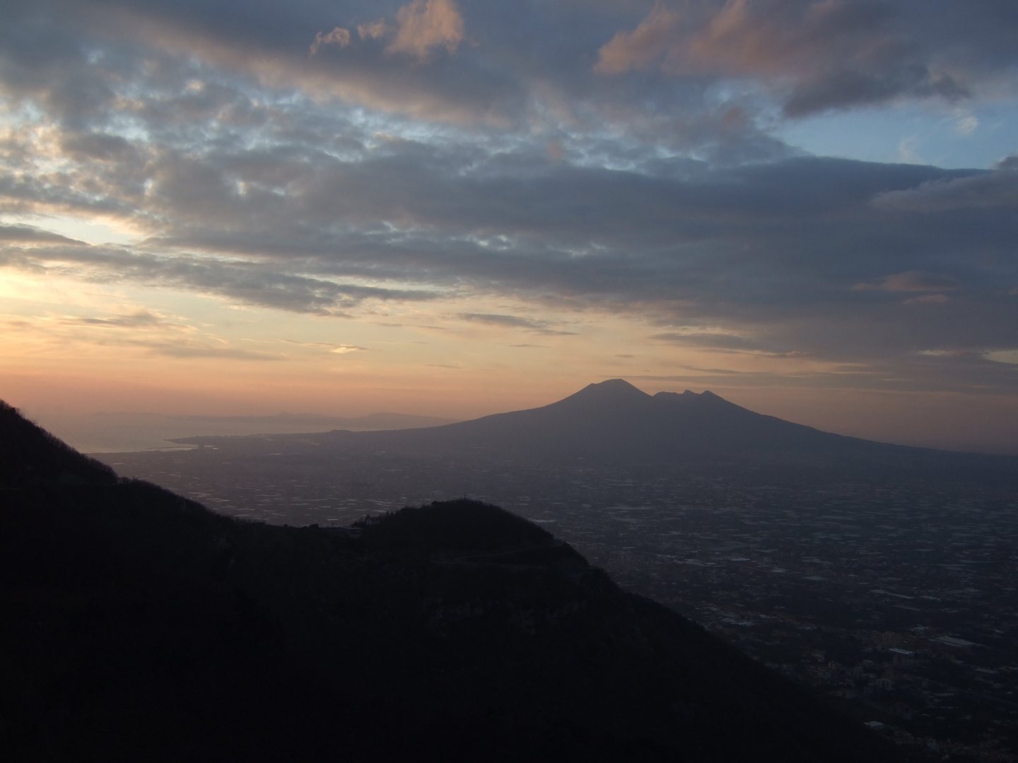 Tramonto sul valico di Chiunzi