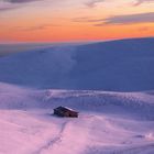 tramonto sulla cima del Malera