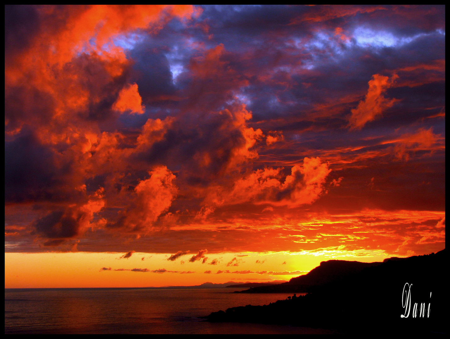 Tramonto sulla costa francese