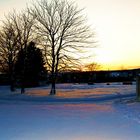 tramonto sulla neve