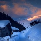 Tramonto sulla neve