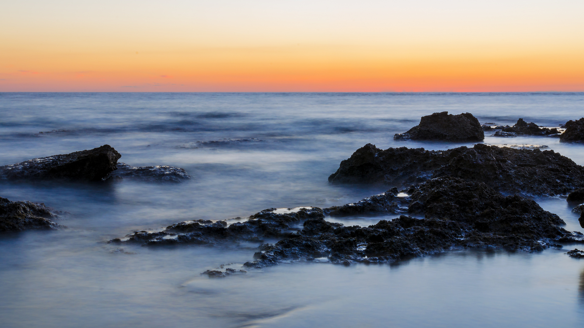 Tramonto sulla spiaggia