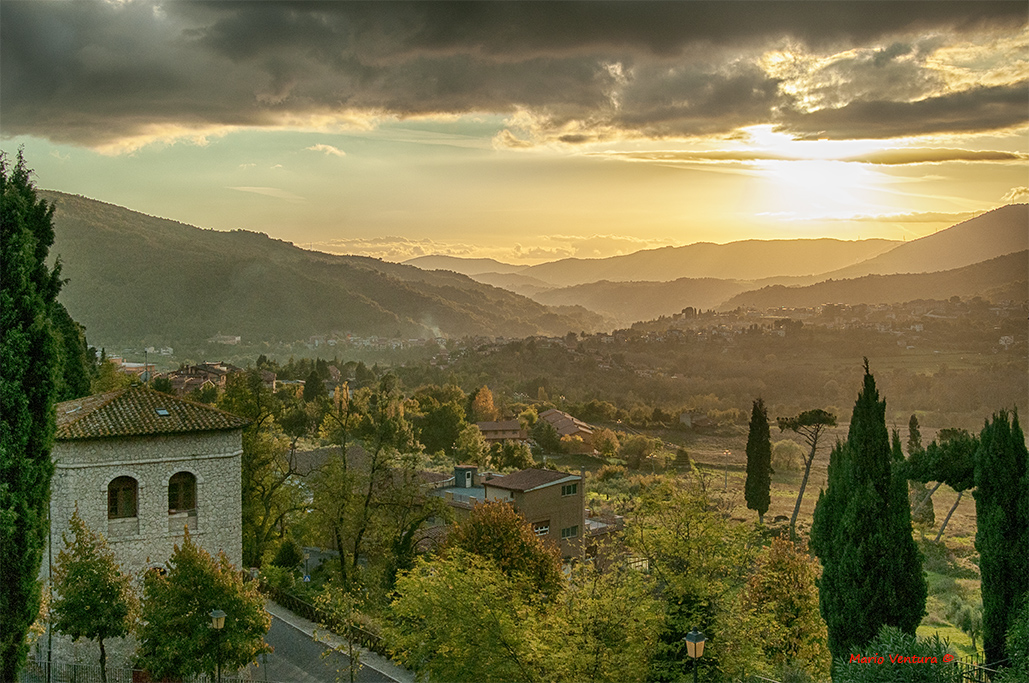 Tramonto sulla Val d'Aniene