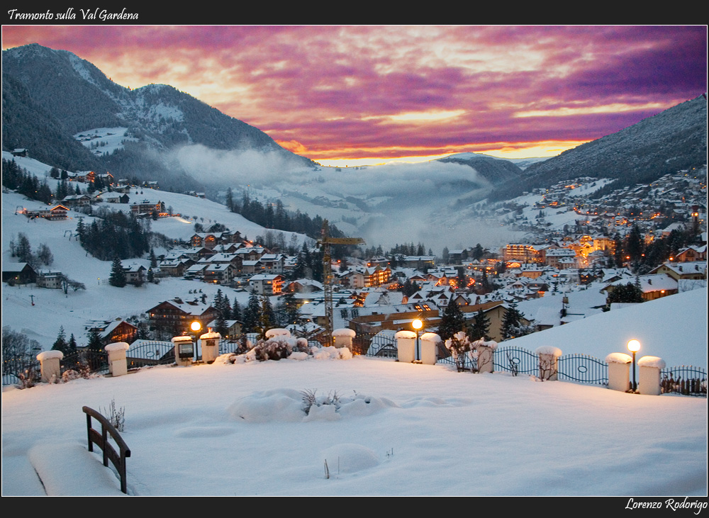 Tramonto sulla Val Gardena