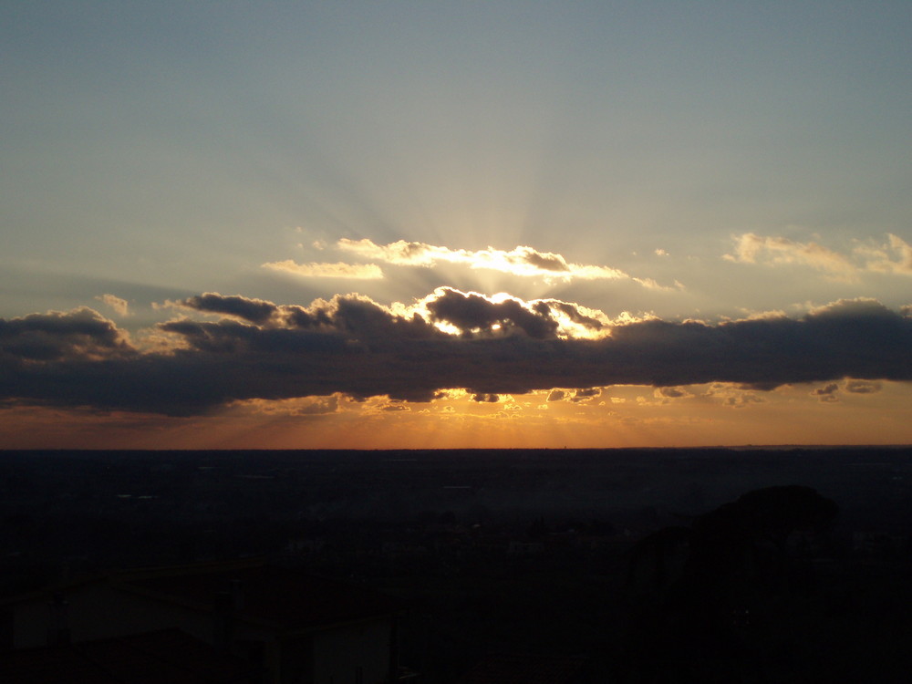 Tramonto sull'Agro Pontino