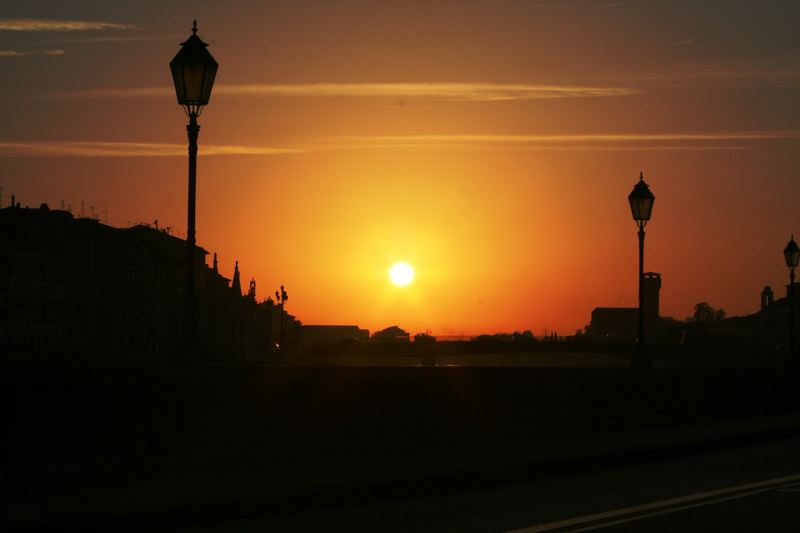 Tramonto sull'Arno