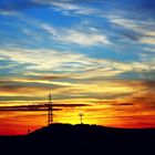 tramonto sulle colline di napoli