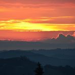 Tramonto sulle crete senesi, Rapolano Terme, Si.