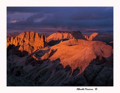 tramonto sulle dolomiti