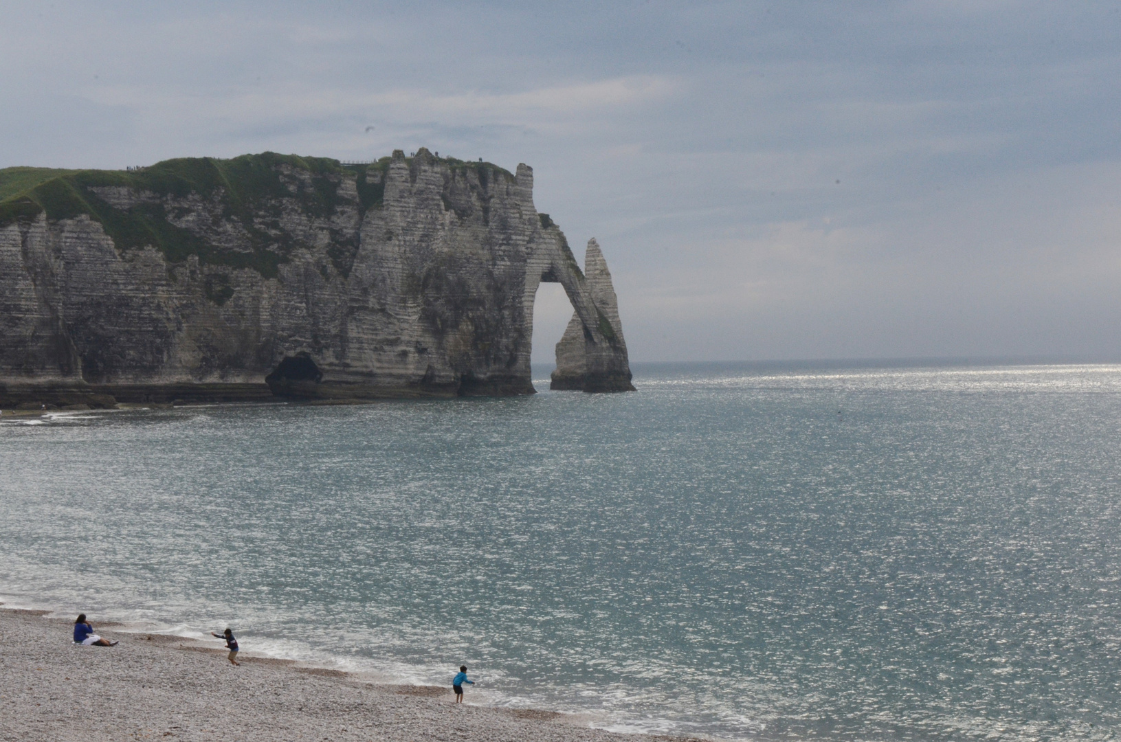 Tramonto sulle falesie di Etretat, Normandia, F.