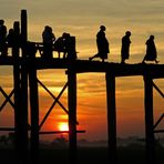 Tramonto sull'U Bein Bridge, Amarapura