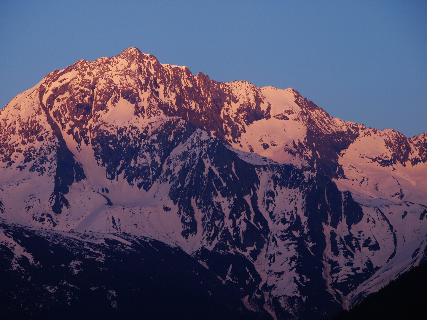 tramonto sur la vanoise