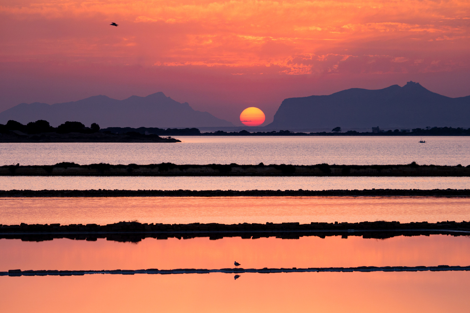 tramonto tra le Egadi