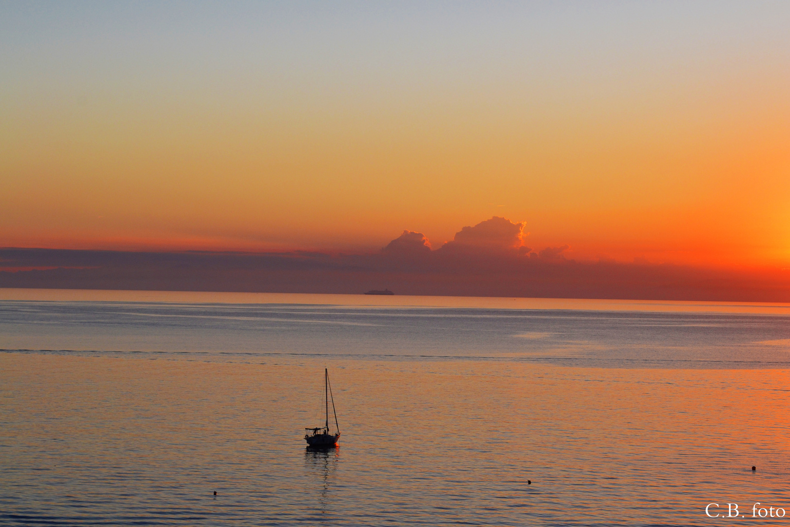 Tramonto visto da Camogli