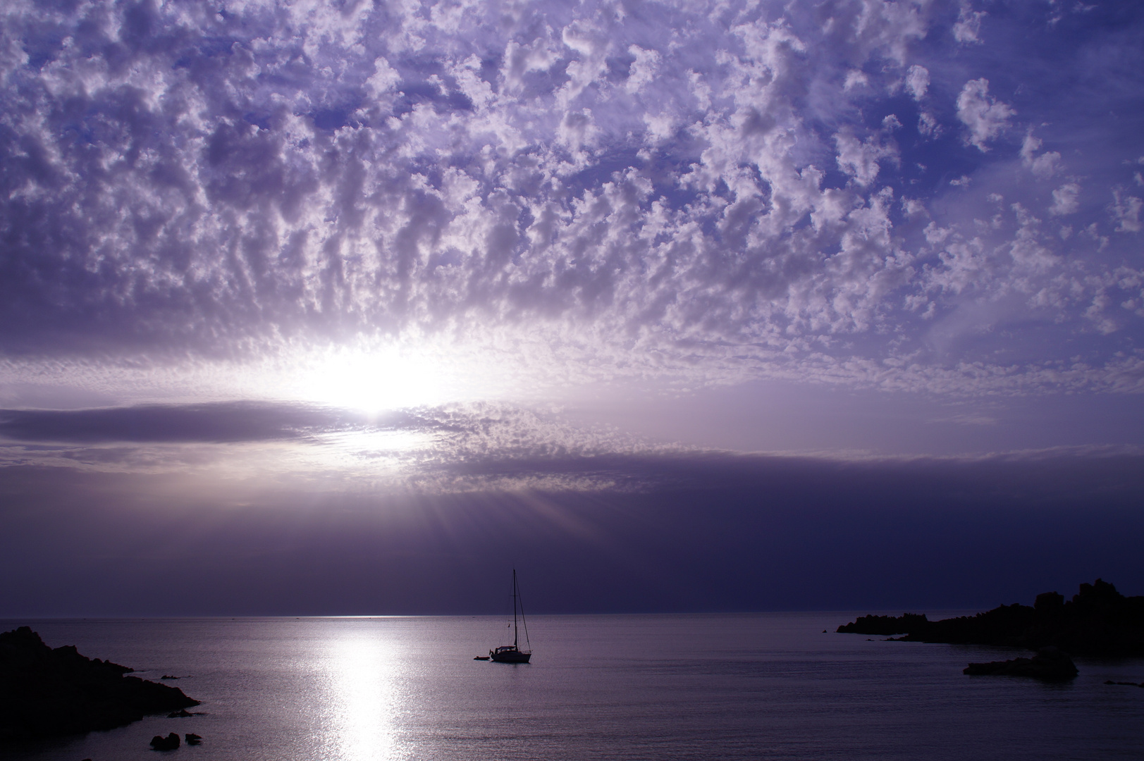 tramonto visto dalla marinedda