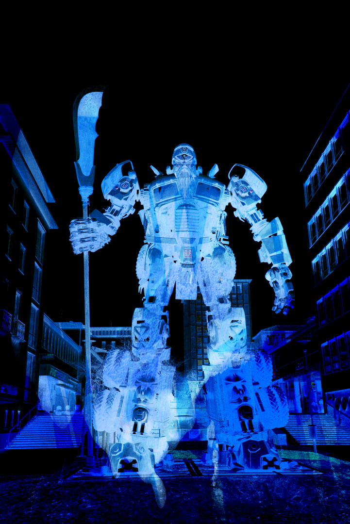 Transformer in Blau