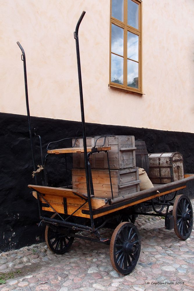 Transportkutsche 19 Jahrhundert im Skansen Park Stockholm