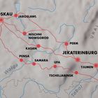 Transsib-Routen zum Ural
