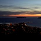 Trapani e le isole Egadi al tramonto