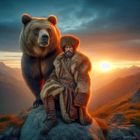 Trapper mit Bär