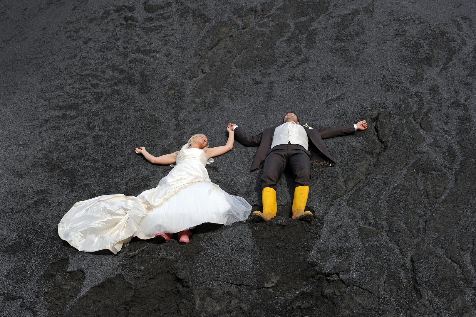 Trash the dress in Bad Kissingen Basaltwerk Rhön