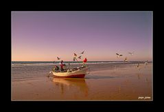 Trasmallo, mariscador y gaviotas