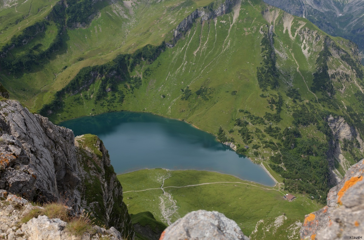 Traualpsee von der Schochenspitze aus gesehen