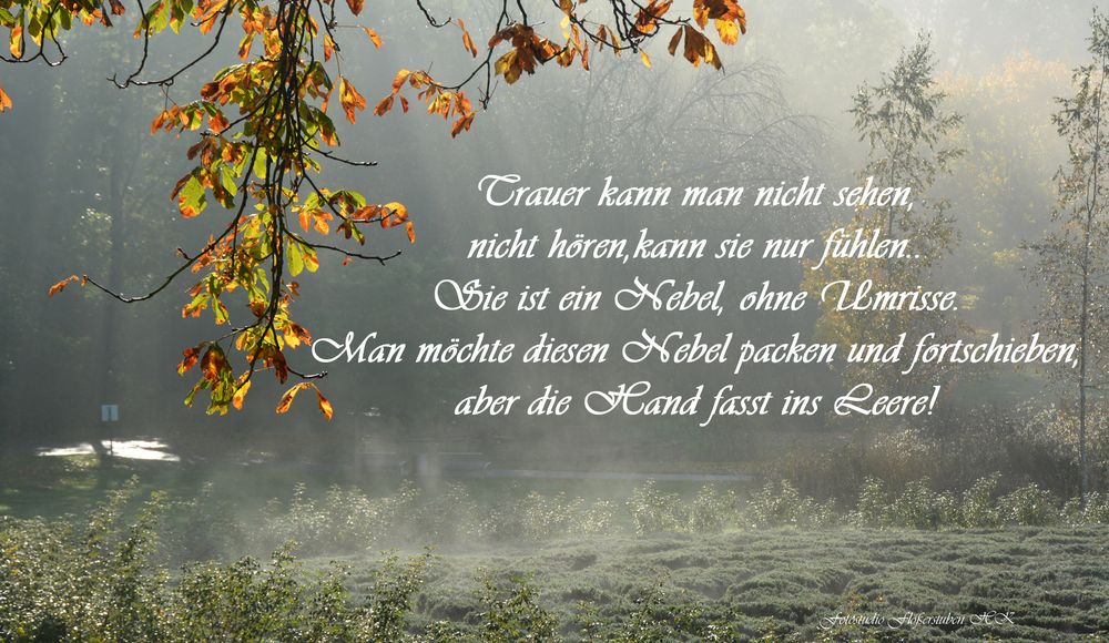Trauer kann man nicht sehen Foto & Bild sprüche, fotomontage, digiart