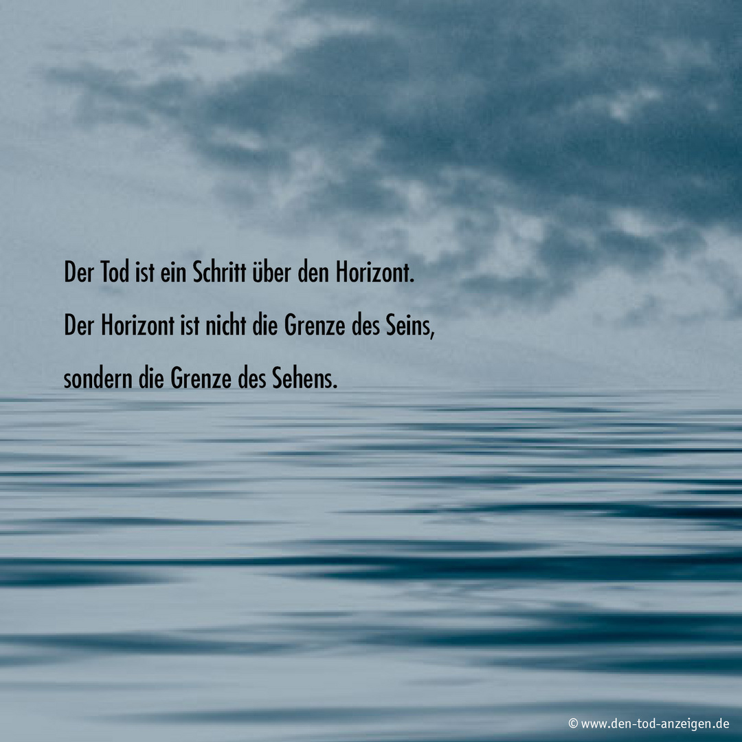 Trauerkarte Meer und Himmel