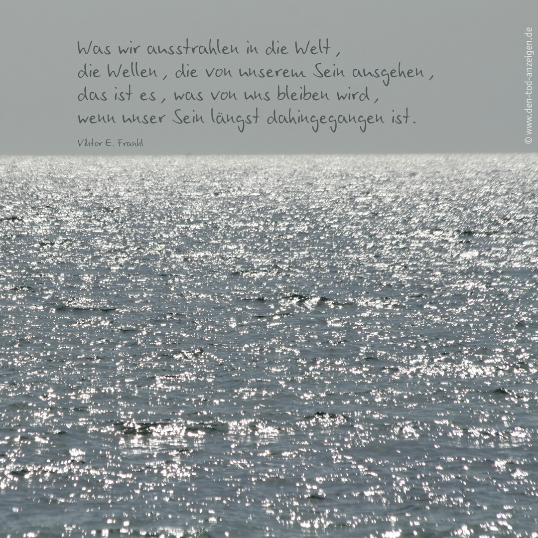 Trauerkarte Meer und Himmel