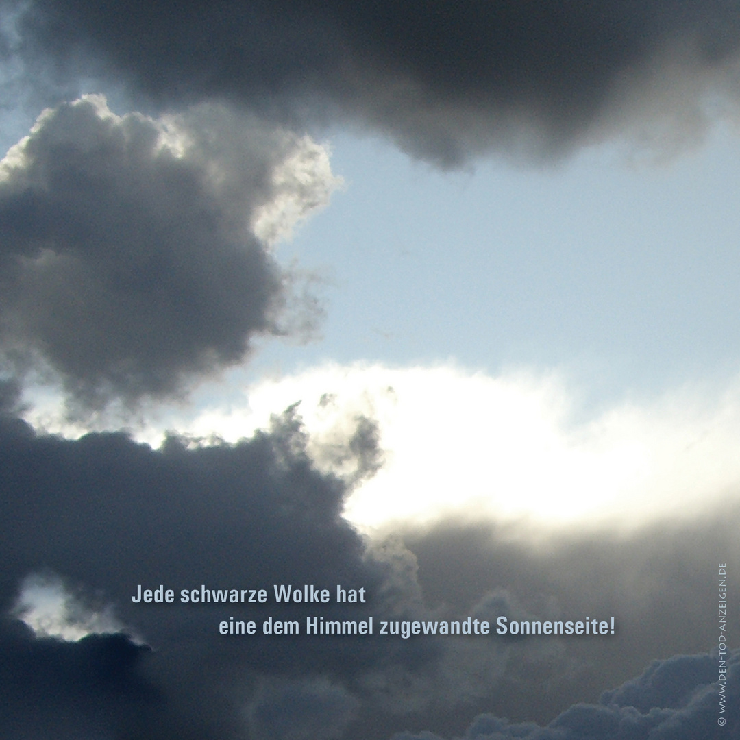 Trauerkarte Mit Wolken Foto Bild Trauerkarten Trauer Wolken Bilder Auf Fotocommunity