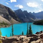 Traum-Aussicht am Moraine Lake in Kanada