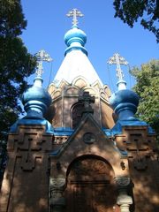 Traum in Blau-russischer Friedhof in Berlin