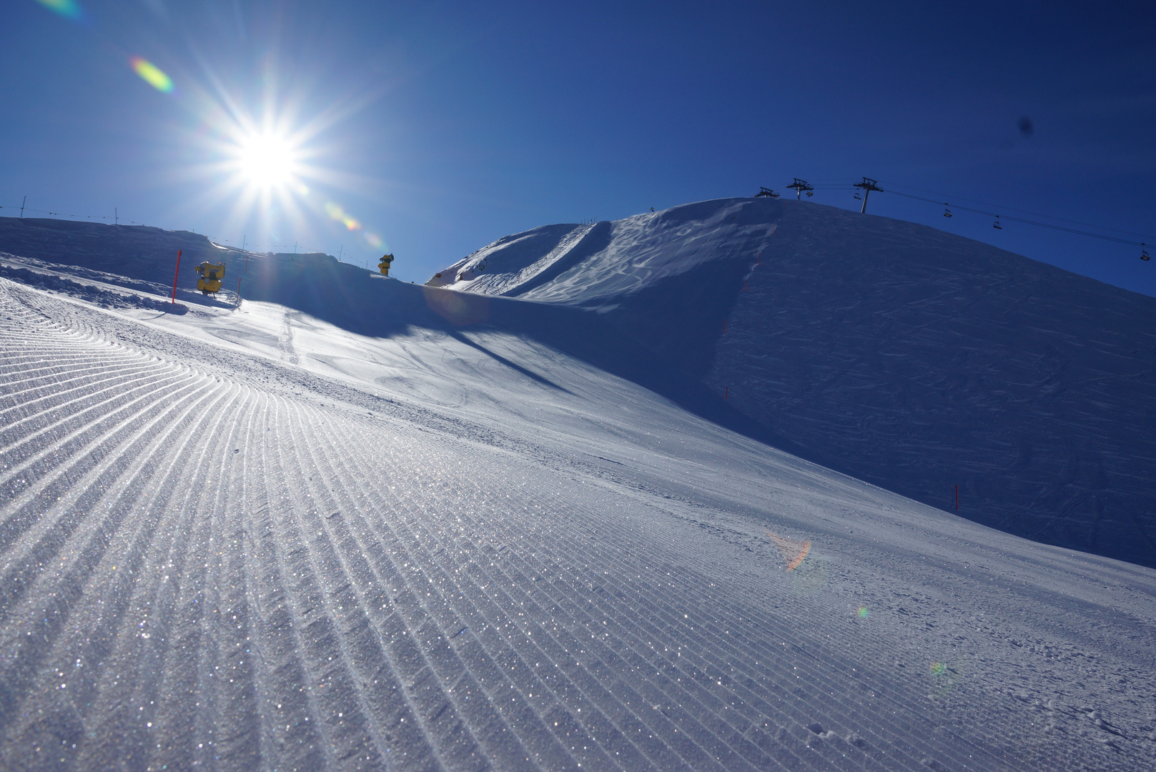 Traum-Piste beim Skifahren