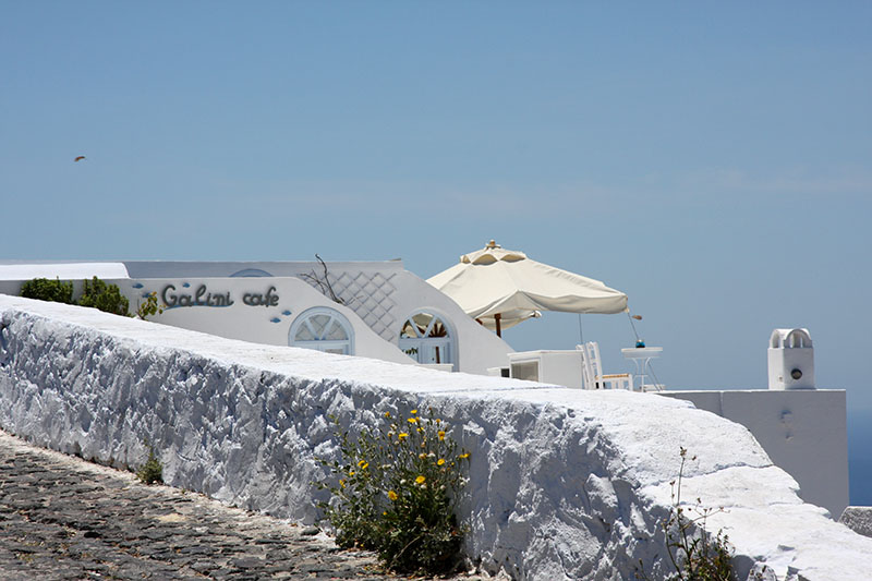 Traumcafé auf Santorin