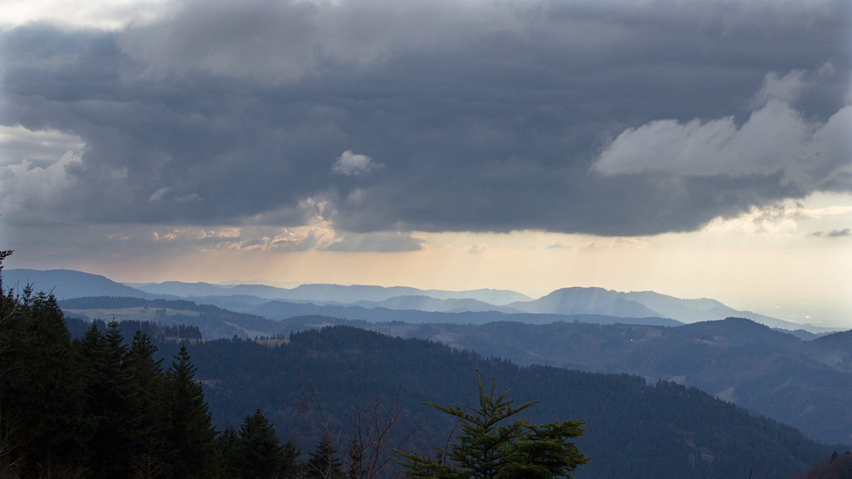 Traumhafter Blick unter schlechtem Wetter ...