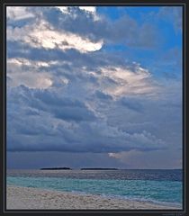 Traumstrand vor dem Regen