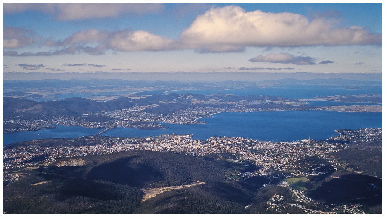 Traumziel Tasmanien: Blick auf Hobart