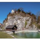 Traunkirchen mit Blick auf die Johannesbergkapelle