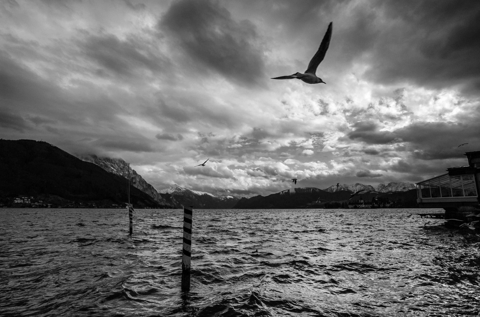 Traunsee nach Wetterfront