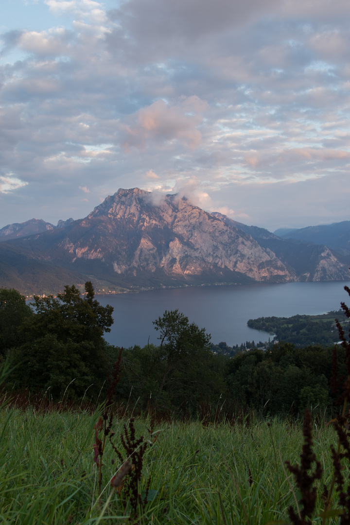 Traunstein im Sonnenuntergang