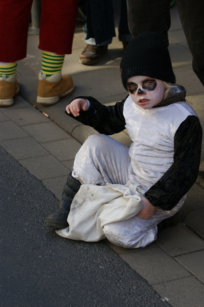 Trauriger Clown - er hat noch keine Bonbons gesammelt