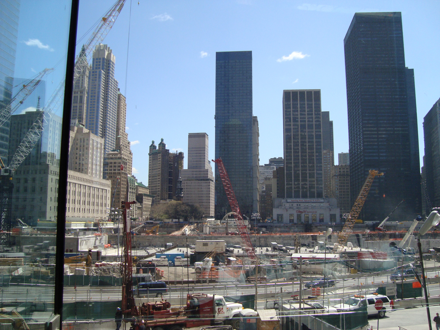 Travaux sur Ground Zero en Avril 2008