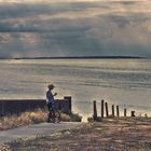 Traveller at Reculver Towers