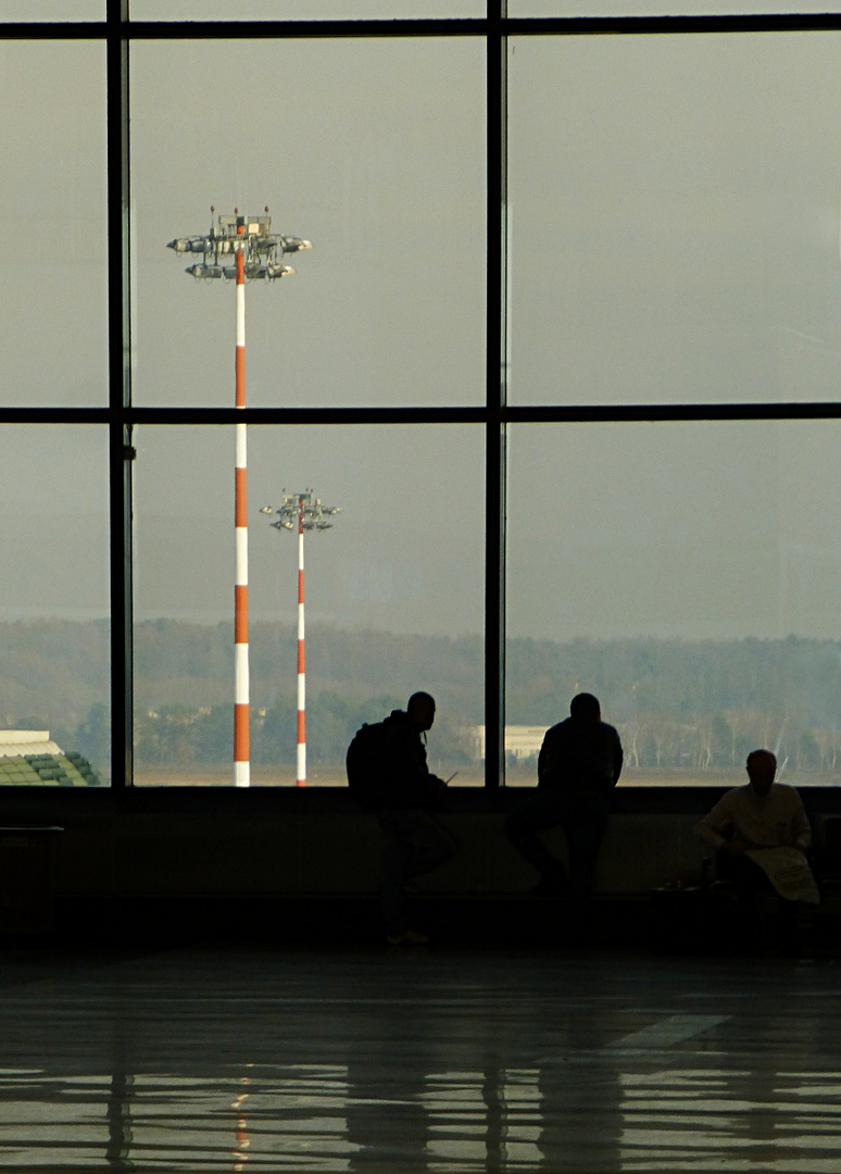 Travellers waiting