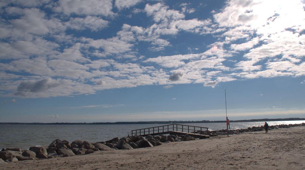 Travemünder Strand mit Himmel