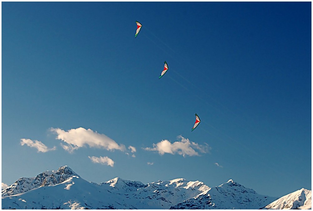 Tre Aquiloni sulle montagne.