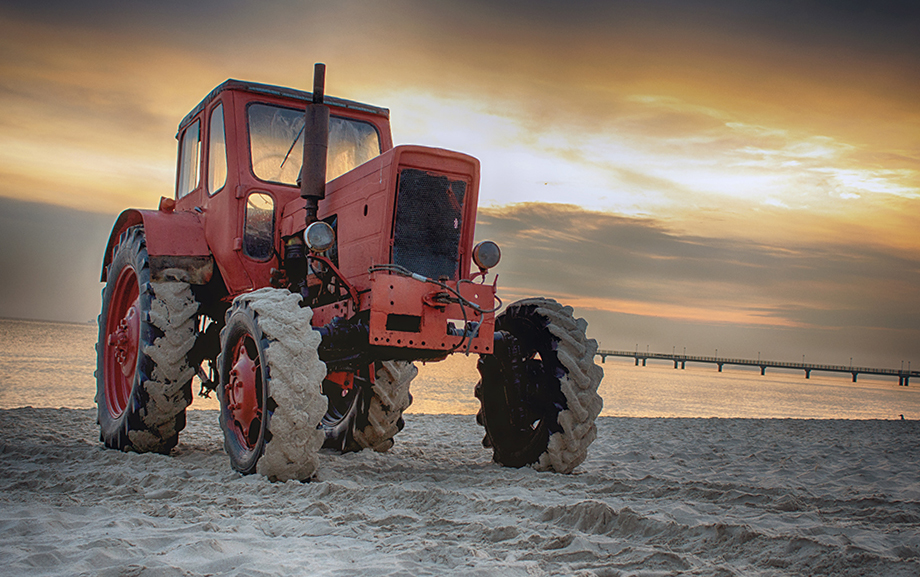 Trecker am Ahlbecker Strand