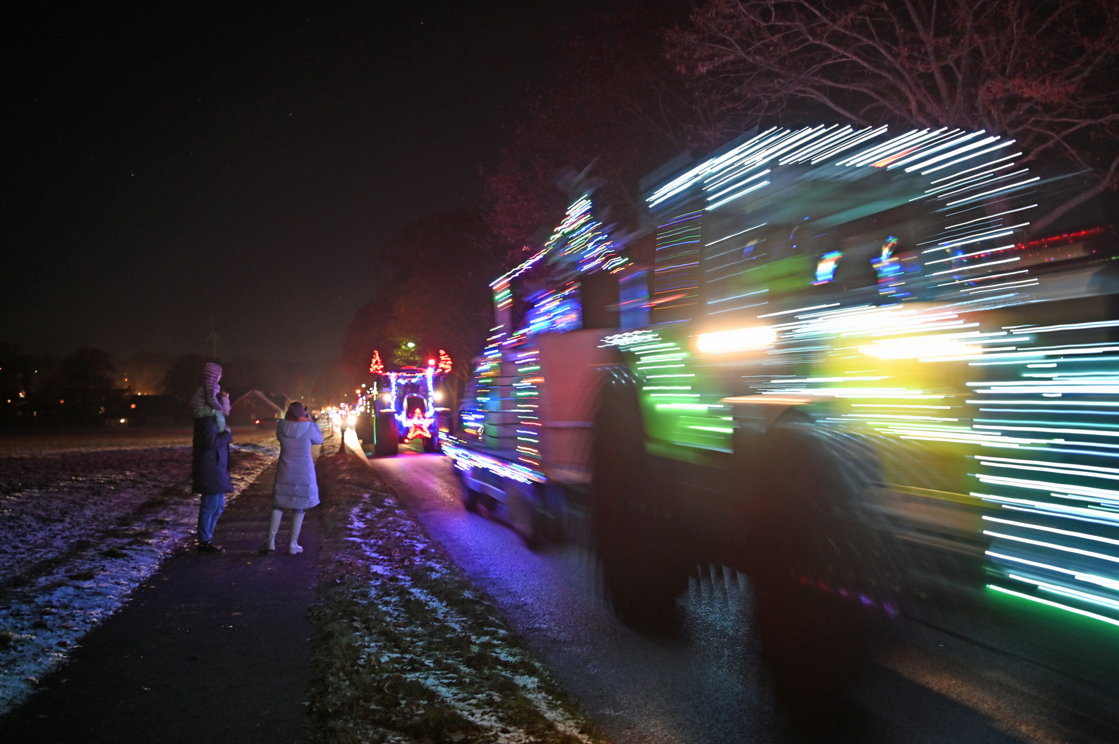 Treckerparade Lichterspiel